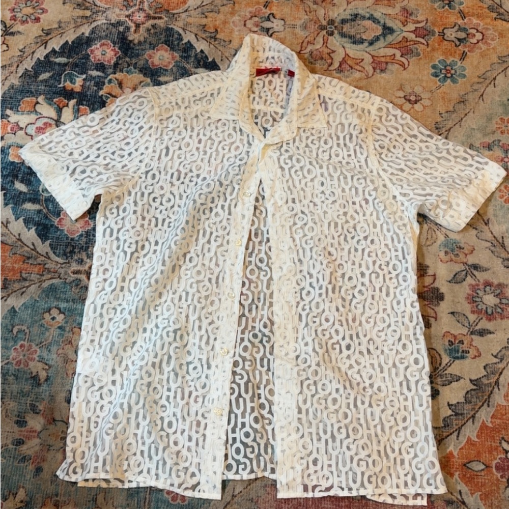 HUGO White Lace Shirt